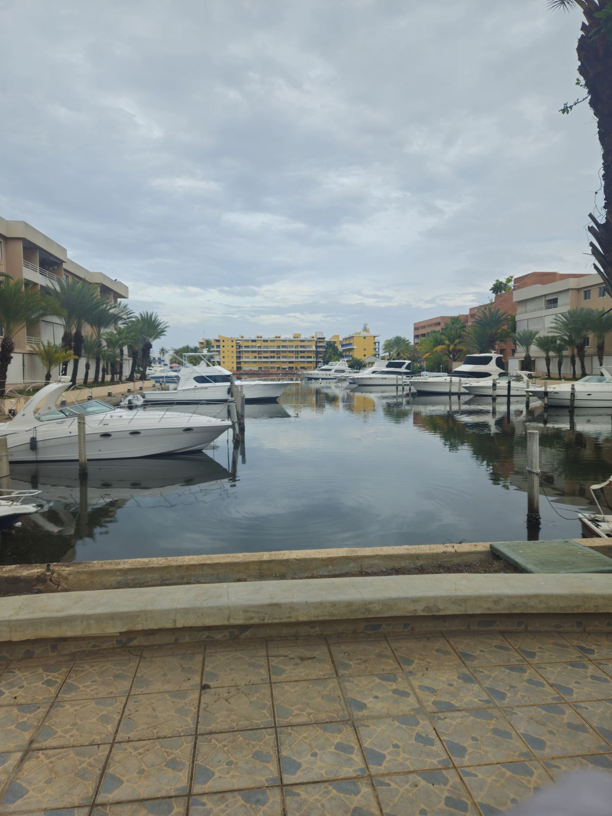 Canal con lanchas frente al conjunto