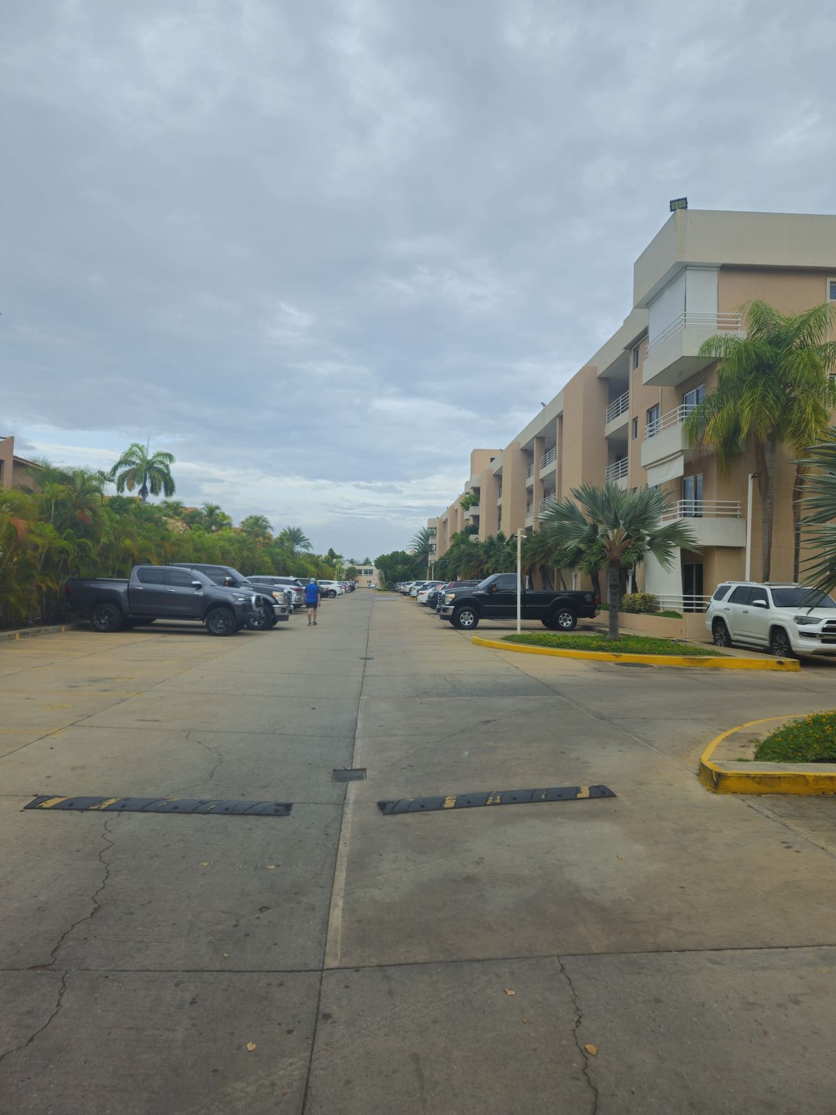 Fachada y vía interna del conjunto
